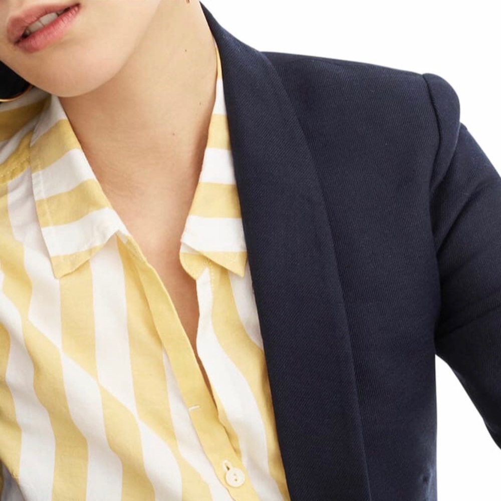J.Crew Schoolboy Linen navy jacket - NWOT